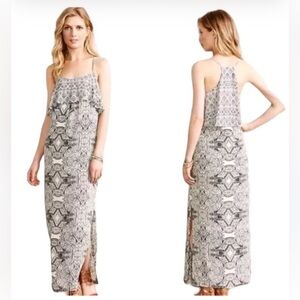 New Anthropologie Vanessa Virginia Talitha Beaded Paisley Black Maxi Dress 8 M